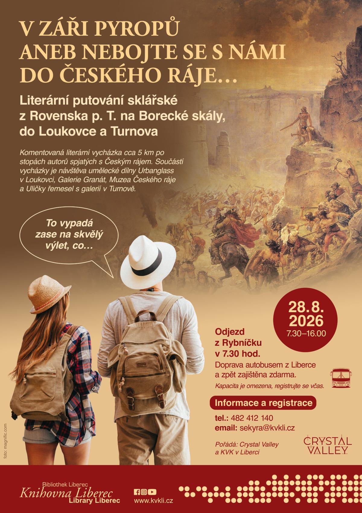 7.30 a.m. Glassmaking Literary Walk: Bohemian Paradise / Loukovec / Turnov